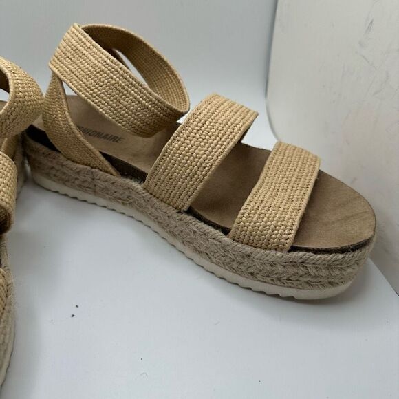 CUSHIONAIRE Women's Cork Espadrille Wedge Sandal 8 NATURAL / RAFFIA - Picture 6 of 7